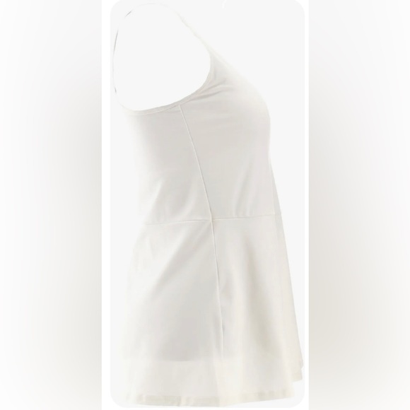 NWOT TA Tracy Anderson GILI Peplum Racer Back Knit Tank White - Picture 3 of 9